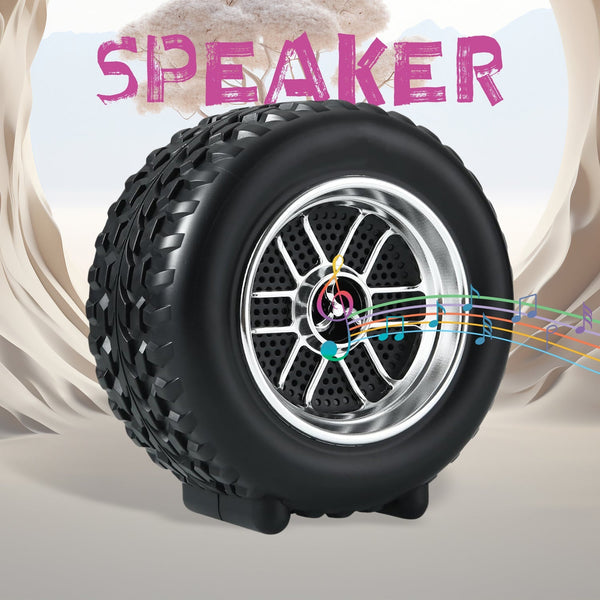 Portable Tyre / Wheel Shape Wireless Bluetooth Speaker (1 Pc) - luckystorebuy.in