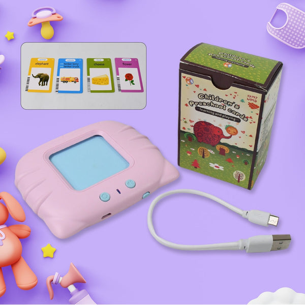 Preschool Learning Toys Flash Cards for Small Kids Educational Toys English Words Learning Machine for Kids with 224 Words, Birthday Gift for Kids Intelligent Electric Kids Language Card (1 Set) - luckystorebuy.in