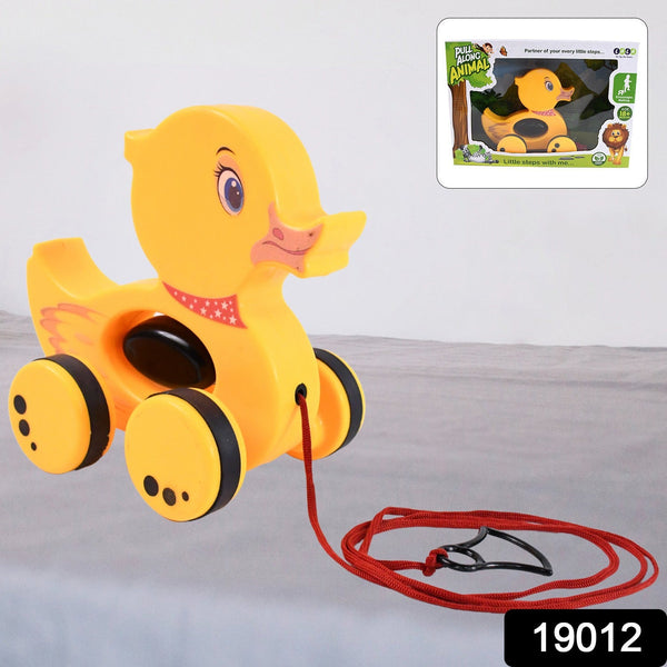 Pull Along Toy with Attractive Design, Developmental Toy for 1 - Year - Old Girl Boy (Duck) - luckystorebuy.in