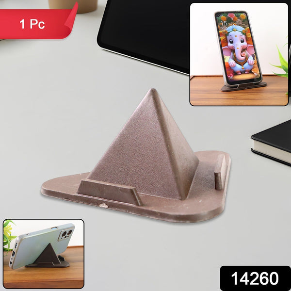 Pyramid Brown Mobile Stand with 3 Different Inclined Angles - luckystorebuy.in