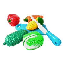 Realistic slice - able fruits and vegetables cut in 2 part play toy set - luckystorebuy.in