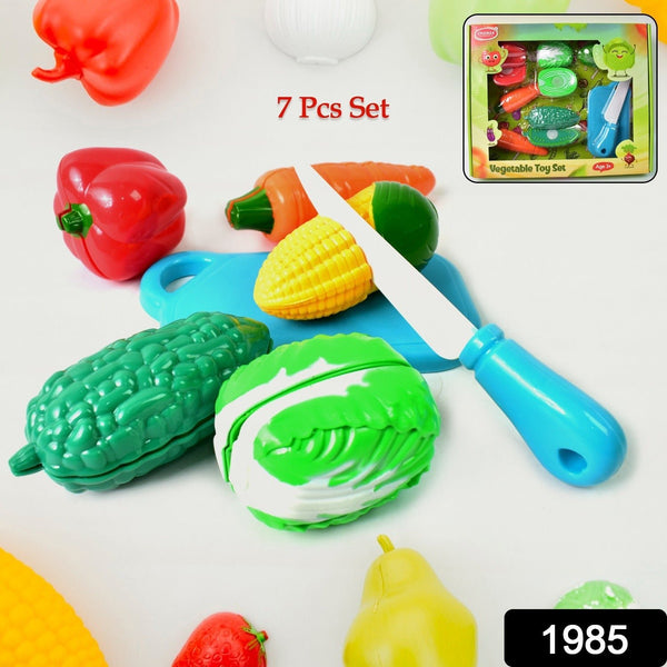 Realistic slice - able fruits and vegetables cut in 2 part play toy set - luckystorebuy.in