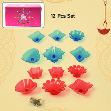 Reflection Diya Combo Plastic Candle Cup with Multi Shape (12 Pcs Set) - luckystorebuy.in