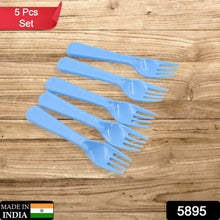 Reusable Premium Heavy Weight Plastic Forks, Party Supplies, One Size, plastic 5pc Serving Fork Set for kitchen, Travel, Home (5pc) - luckystorebuy.in
