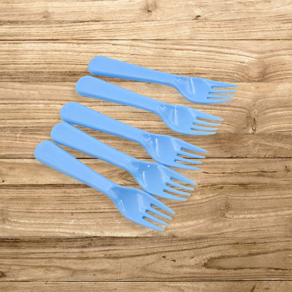 Reusable Premium Heavy Weight Plastic Forks, Party Supplies, One Size, plastic 5pc Serving Fork Set for kitchen, Travel, Home (5pc) - luckystorebuy.in