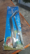 Reusable Stainless Steel Drinking Straws Bent (4 Bent Straws, 1 Brush) - luckystorebuy.in