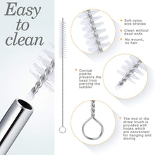 Reusable Stainless Steel Drinking Straws Bent (4 Bent Straws, 1 Brush) - luckystorebuy.in