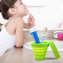 Round Silicone Foldable Glass / Cup, Foldable Travel Mug With Lid (1 Pc) - luckystorebuy.in