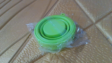 Round Silicone Foldable Glass / Cup, Foldable Travel Mug With Lid (1 Pc) - luckystorebuy.in
