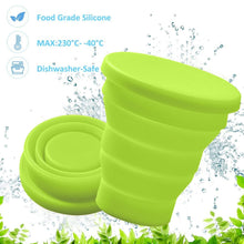 Round Silicone Foldable Glass / Cup, Foldable Travel Mug With Lid (1 Pc) - luckystorebuy.in