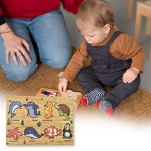 Seawater Animal Wooden Puzzle Learning Educational Board (1 Set) - luckystorebuy.in
