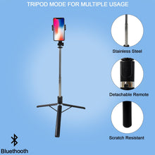 Selfie Stick with Tripod Stand (1 Pc / 160 Cm Long Approx) - luckystorebuy.in