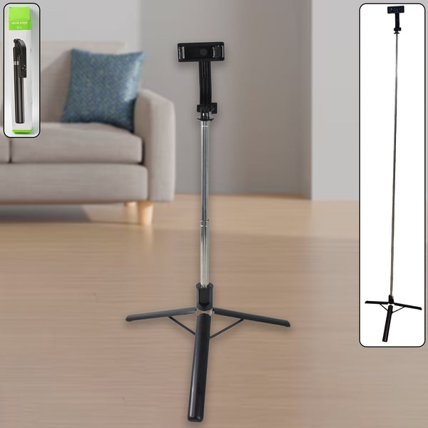 Selfie Stick with Tripod Stand (1 Pc / 160 Cm Long Approx) - luckystorebuy.in