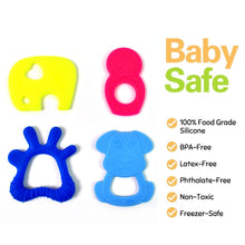 Silicone Baby Teether Pack of 1 (Mix Design & Color) - luckystorebuy.in