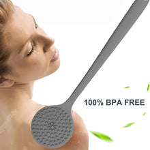 Silicone Back Scrubber Brush with Long Handle (1 Pc) - luckystorebuy.in
