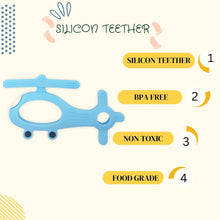 Silicone Helicopter Shape Teether for Baby (1 Pc / Mix Color) - luckystorebuy.in
