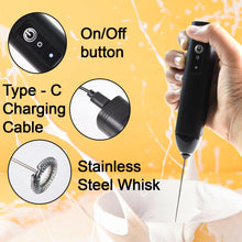 Small Electric Handheld Milk Frother with Stainless Steel Whisk (1 Pc) - luckystorebuy.in