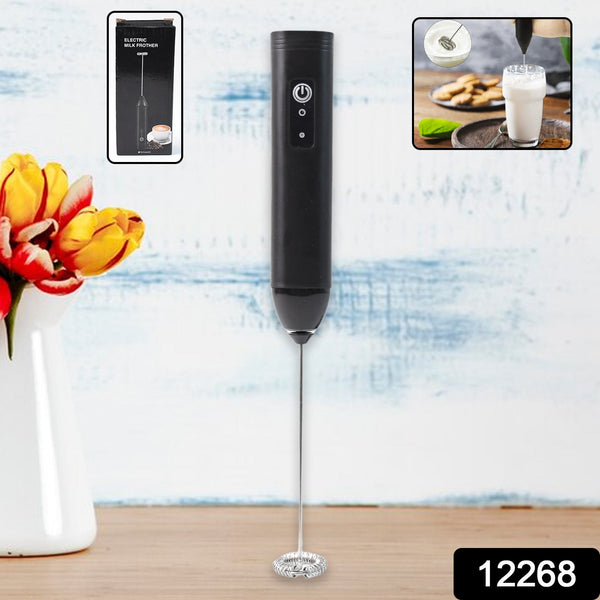 Small Electric Handheld Milk Frother with Stainless Steel Whisk (1 Pc) - luckystorebuy.in