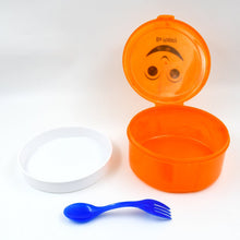 Smily Plastic lunch box, Small Box With 2in1 Spoon pack of 1 - luckystorebuy.in