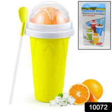 Smoothies Maker Cup, Magic Quick Frozen Smoothies Cup Cooling Cup Double Layer Squeeze Cup Slushy Maker (1 Pc) - luckystorebuy.in