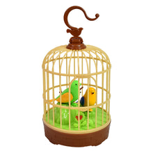 Sound Activated Chirping Bird in Hanging Cage, Beautiful Pinjra Bird Toy (1 Pc / Battery Not Operated) - luckystorebuy.in