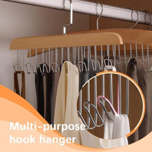 Space Saving 8 Hooks Wooden Hangers (1 Pc) - luckystorebuy.in