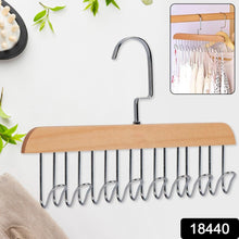 Space Saving 8 Hooks Wooden Hangers (1 Pc) - luckystorebuy.in