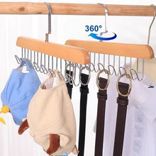 Space Saving 8 Hooks Wooden Hangers (1 Pc) - luckystorebuy.in
