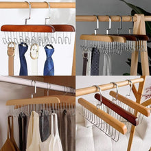 Space Saving 8 Hooks Wooden Hangers (1 Pc) - luckystorebuy.in