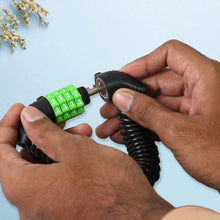 Spiral Cable Lock | 4 - Digit Combination Code | Bicycle Security Lock (1 Pc) - luckystorebuy.in