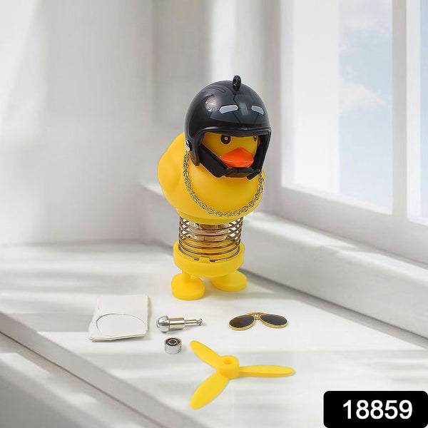 Spring Doll Dance Toy Duck Car Bicycle Bell with Propeller Helmet (1 Pc / Mix Design) - luckystorebuy.in