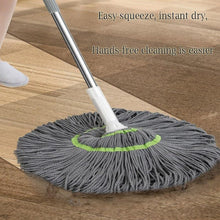Squeeze Twist Mop Self Wringing Mop, Stainless Steel Handle (1 Pc) - luckystorebuy.in