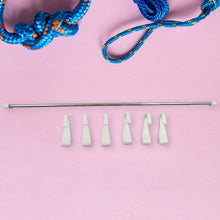 Stainless Steel Utensil Hanger Rail Nail Free Wall Mount with 2 Magic Stickers & 6 Plastic Hooks For Kitchen - luckystorebuy.in