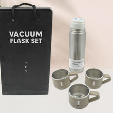 Stainless Steel Vacuum Flask Set with 3 Steel Cups Combo for Coffee Hot Drink and Cold Water Flask Ideal Gifting Travel Friendly Latest Flask Bottle. (500ml) - luckystorebuy.in