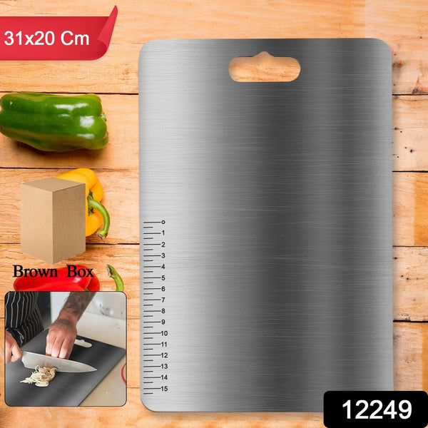 Stainless Steel Vegetable & Fruit Cutting Chopping Board (31×20 Cm / 1 Pc) - luckystorebuy.in