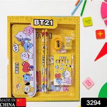Stationery Kit for Kids - Metal Pencil Box, Sharpener, Pencil & Eraser (12 Pc Set) - luckystorebuy.in