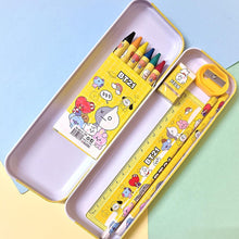 Stationery Kit for Kids - Metal Pencil Box, Sharpener, Pencil & Eraser (12 Pc Set) - luckystorebuy.in