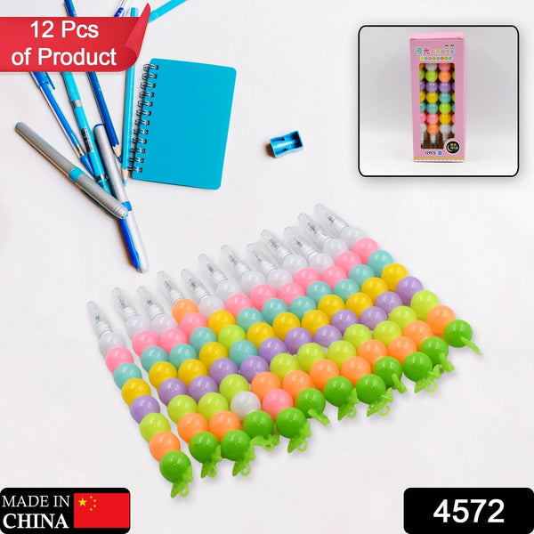 Stylish Pearls Pen Set – Fancy Multicolor Non - Sharpening Moti Gel Pens for Kids (12 Pc Set) - luckystorebuy.in
