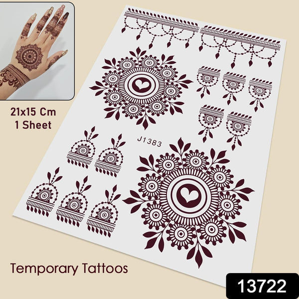 Temporary Tattoos Tattoo Sticker Skin Tattoo Stickers (1 Sheet) - luckystorebuy.in
