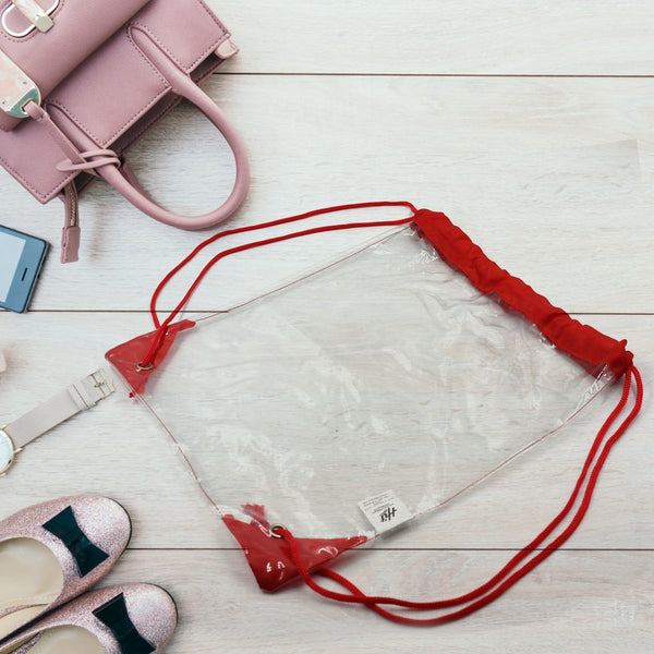 Transparent Waterproof Plastic Stadium Bag – Gym, Travel & Sports - luckystorebuy.in