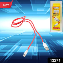 Type C data cable Fast Charging Data Cable (1000 MM / 65W / 1 Pc) - luckystorebuy.in