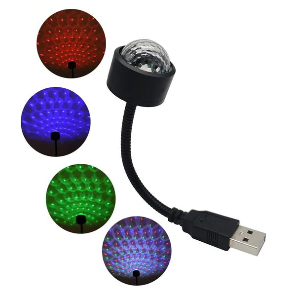 USB Star Projector & Disco Ball Light for Car & Bedroom Decor - luckystorebuy.in