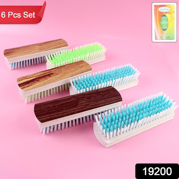VeePee 6 - Piece Cloth Washing and Cleaning Scrub Brush Set - luckystorebuy.in