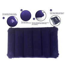 Velvet Air Inflatable Travel Pillow (Blue) - luckystorebuy.in