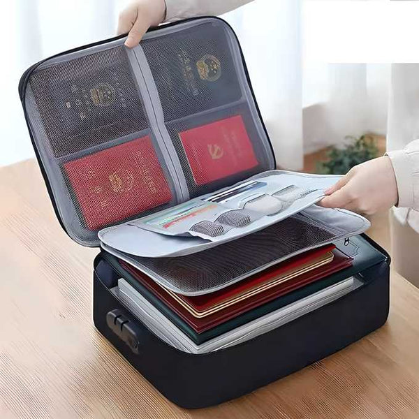 Waterproof Portable Document Storage Bag Travel Organizer (Assorted Color) - luckystorebuy.in