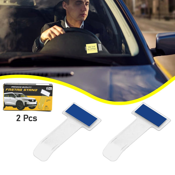 Windscreen cardholder, Fastag Stand, Transparent Ticket Holder Car (2 Pc Set) - luckystorebuy.in