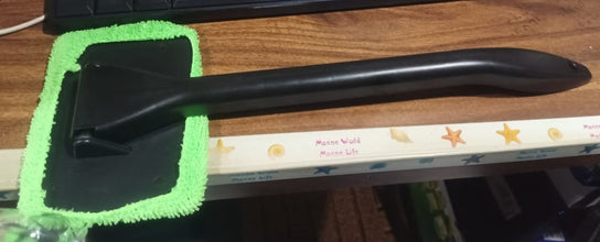 Windshield Clean Car Glass Cleaner Wiper With Microfiber Cloth (1 Pc / 38 Cm Long) - luckystorebuy.in