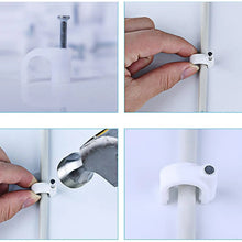 Wire Wall Clips, Plastic Cable Clips Round Wire Pins with Steel Nail (20 Pcs Set) - luckystorebuy.in