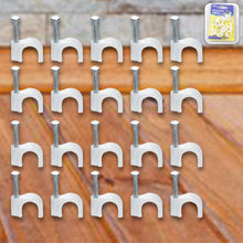 Wire Wall Clips, Plastic Cable Clips Round Wire Pins with Steel Nail (20 Pcs Set) - luckystorebuy.in