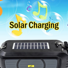 Wireless Bluetooth Speaker 5W High Bass with Wireless Mic / Microphone, LED Torch, Solar Charging, Support USB & Adjustable Strap (1 Set) - luckystorebuy.in